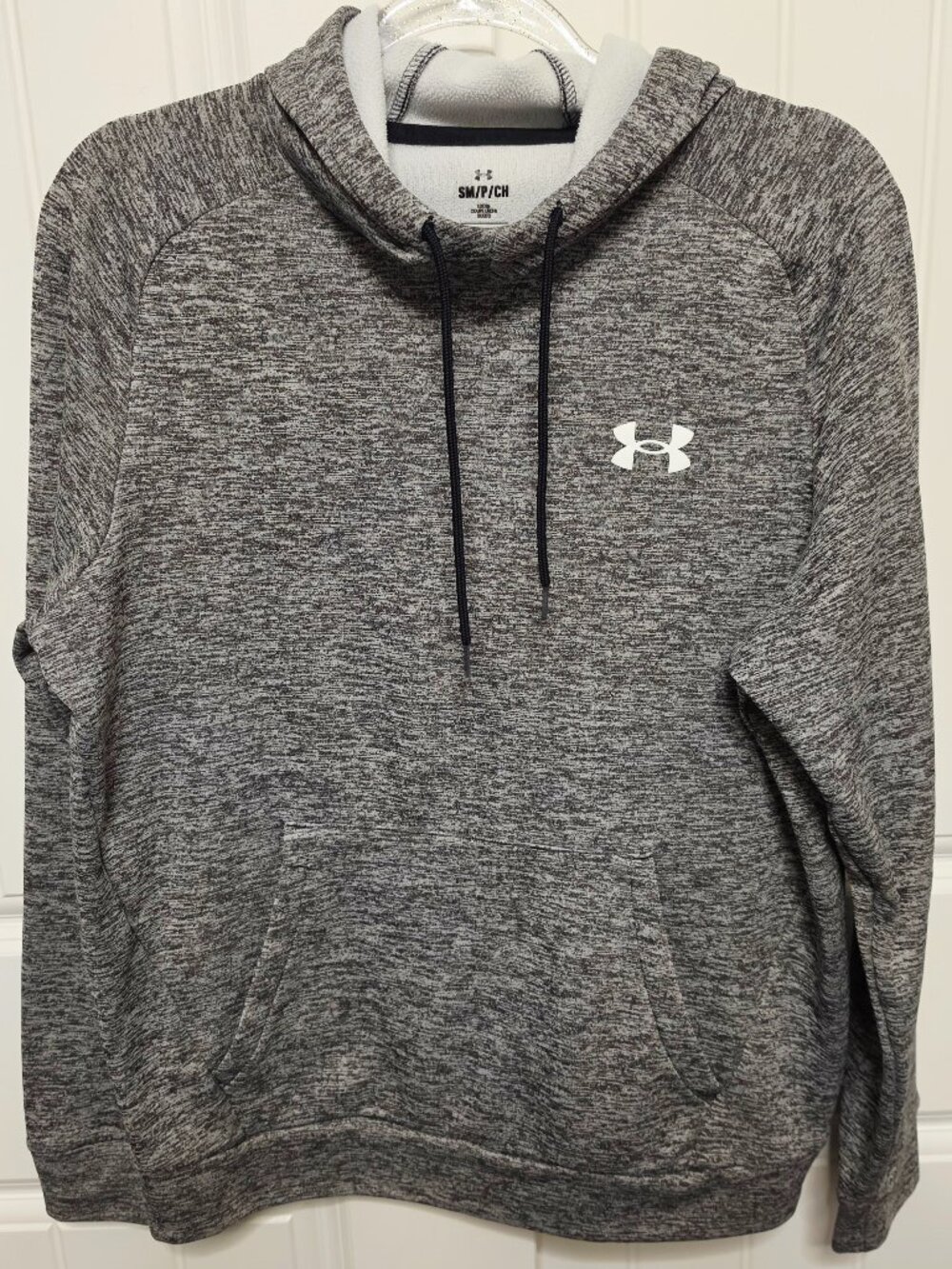 Under Armour Men's Size Small Loose Fit Twist Fleece Hoodie Heathered Gray